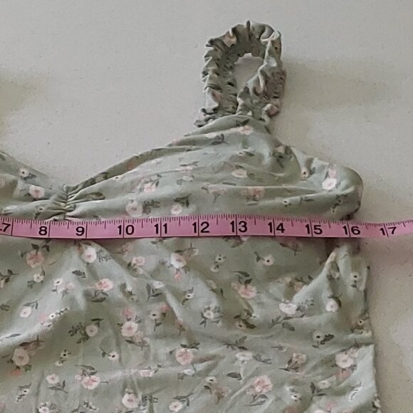 derek heart Green Floral Crop Tank Juniors Size XL - Picture 9 of 12